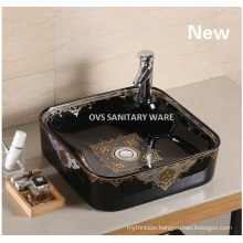 Ceramic black wash basin